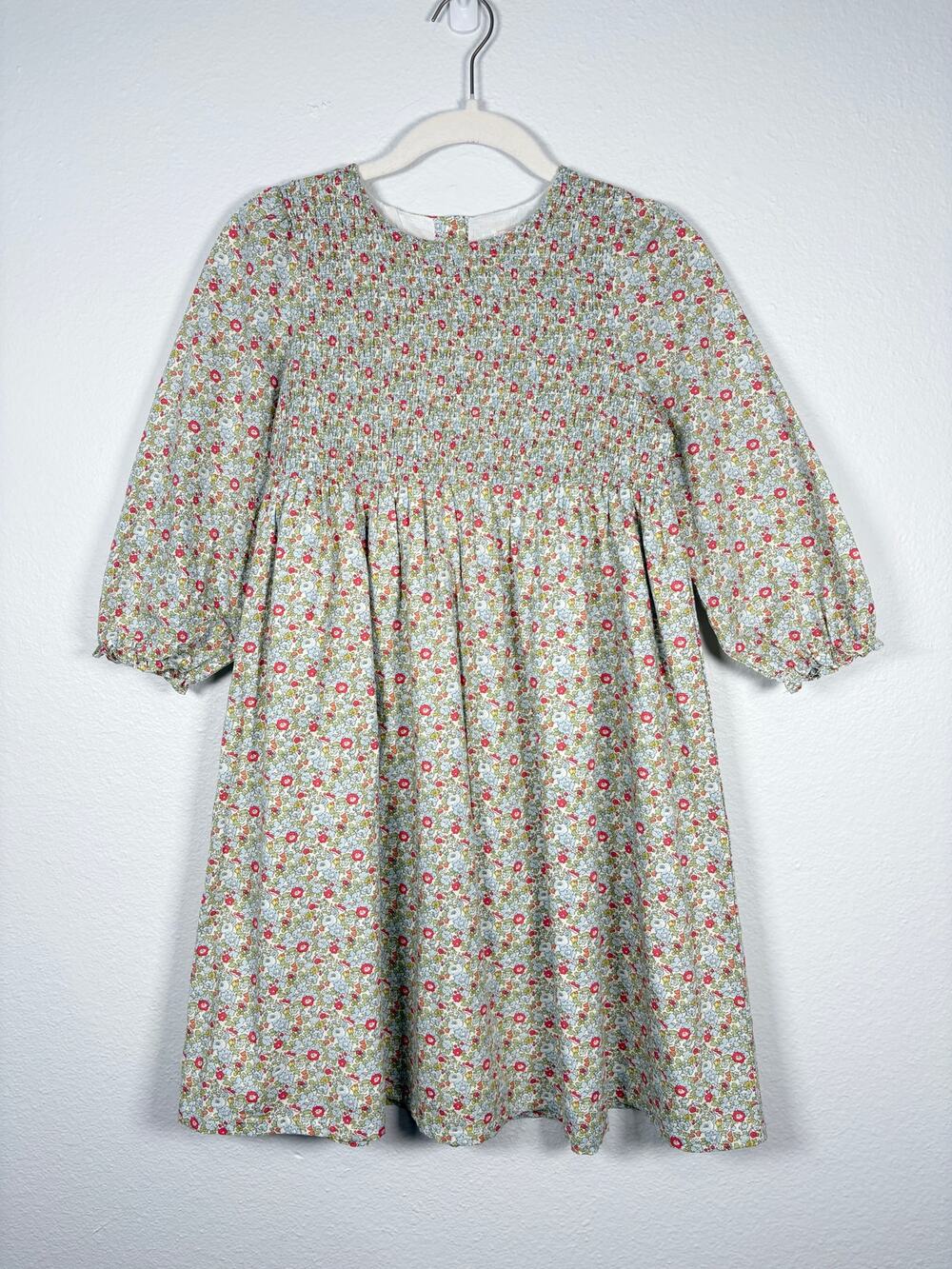 Girl's Smockingbird Southern Belle Boho Boutique Ditsy Floral Long Sleeve Dress